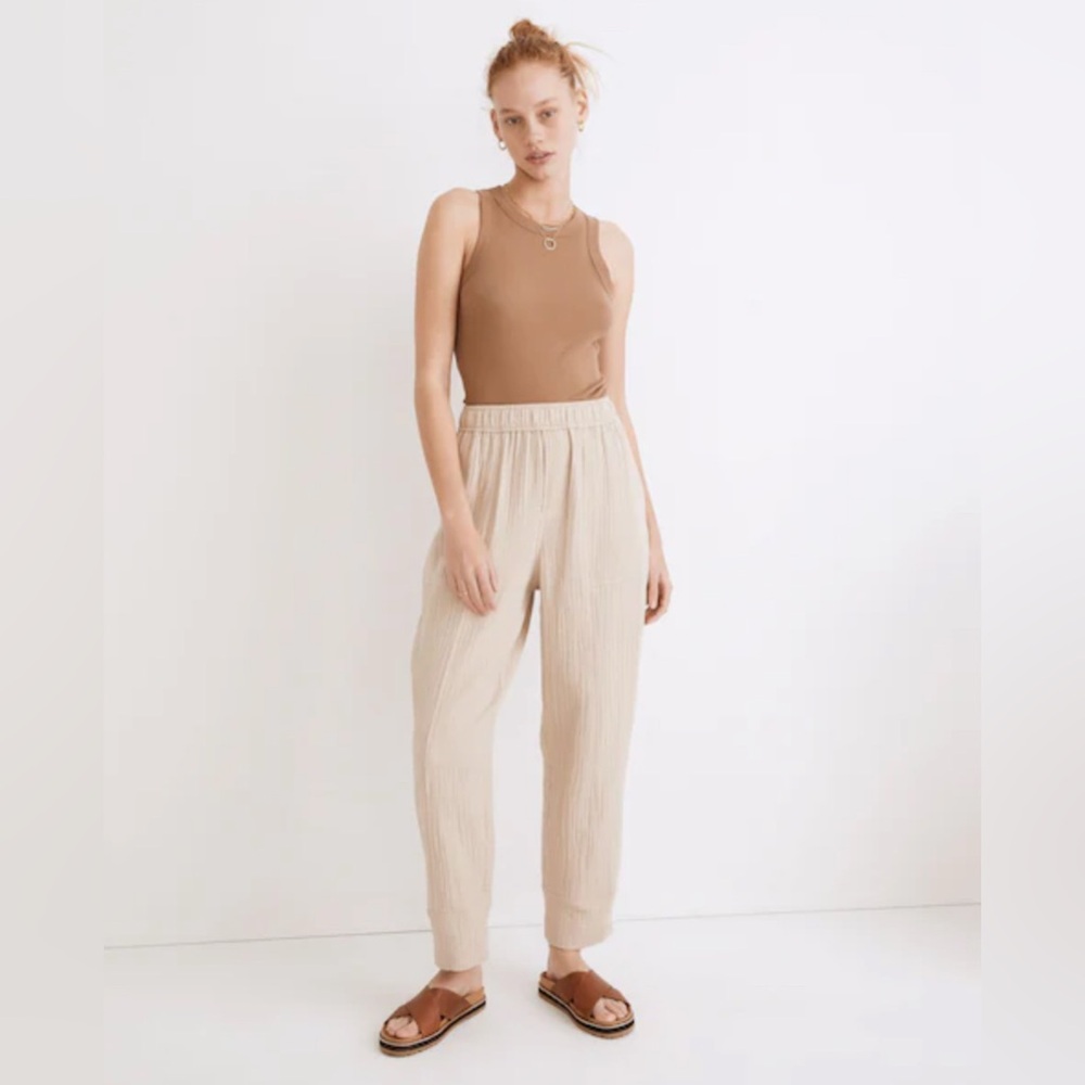 Madewell Lightspun Pull-On Balloon Pants in BLACK size Small